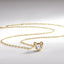 Bezel-setting Round Created Diamond Pendant Necklace