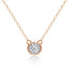 Mouse Solitaire Round Moissanite Pendant Necklace