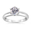 1.0ct/1.5ct/2.0ct/3.0ct Six Prong Round Cut Created Diamond Solitaire Ring - ZULRE