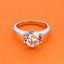 1.0ct/1.5ct/2.0ct/3.0ct Six Prong Round Cut Created Diamond Solitaire Ring - ZULRE