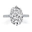 6 Carats Cushion Cut Halo Solitaire Created Diamond Engagement Ring 925 Sterling Silver Ring