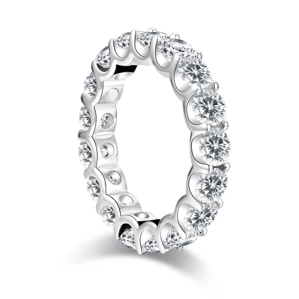 Round Created White Diamond Full Eternity Ring