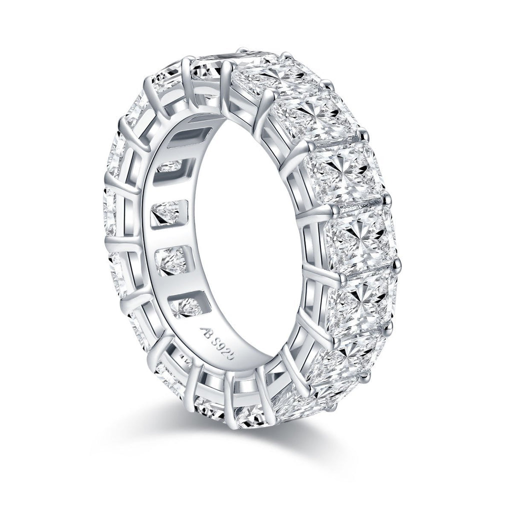 Radiant Created White Diamond Full Eternity Ring