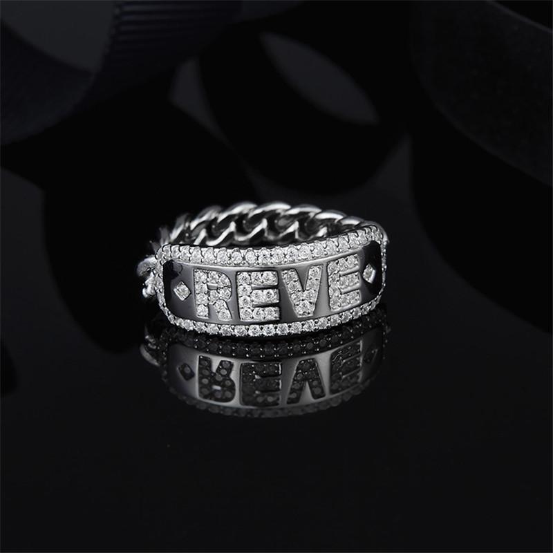 Sterling Silver Half Chain Reve Ring