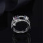 S925 Sterling Silver High-End Micro Inlaid Crystal Round Ring