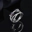 S925 Sterling Silver High-End Micro Inlaid Crystal Round Ring
