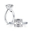 Asscher Created White Diamond Solitaire Ring