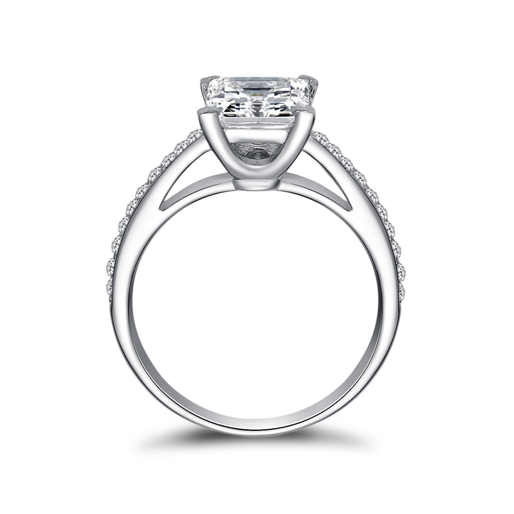 Princess Created White Diamond Ring