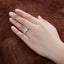 Heart Shaped Moissanite Diamond Three Stone Ring