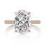 925 Sterling Silver Women Wedding Rings Rose Gold 5 Carat Oval Cut Created Diamond Engagement Ring