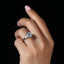 Asscher Cut White Created Diamond Three Stone Ring