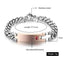 Birthstone Chain Bracelet For Women Personalized Engraved Name ID Bracelets In Rose Gold