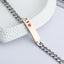 Birthstone Chain Bracelet For Women Personalized Engraved Name ID Bracelets In Rose Gold