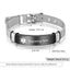 Engraved Bracelet Personalized Men Bracelet Adjustable Stainless Steel Black
