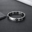 Mens Bracelet Engravable Waterproof Stainless Steel Bracelets Personalized ID Bracelets Black Silver