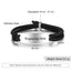 Men Rope Bracelet Engraved Personalized ID Bracelets Black String