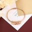 Gift For Mom Bangle Bracelet Personalized with 5 Heart Shape Pendant Engraved 5 Names