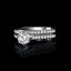 Halo Round Created White Diamond Bridal Set Ring