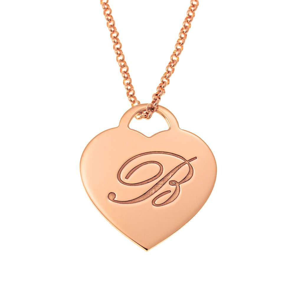 Big Initial Heart Necklace