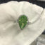 14K/18K Gold Halo 6 Carat Pear Shaped Green Created Diamond Vintage Ring