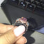 14K/18K White & Rose Gold Two-Tone 4ct Radiant Cut Pink Created Diamond Vintage Three Stone Ring