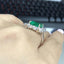 14K/18K Gold Vintage 5.2ct Emerald Cut Green Created Diamond Halo Ring