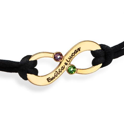 Infinity Bracelet with Birthstones