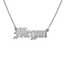 18k Gold Old English engraved Name Necklace with Adjustable Chain
