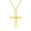 18K Gold Cross Engraved Name Necklace with Adjustable Chain - ZULRE