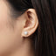 18K Solid Gold Geniune Freshwater Pearl Stud Earrings