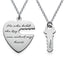 Personalized Customized Key to My Heart Couple Necklace 925 Sterling Silver