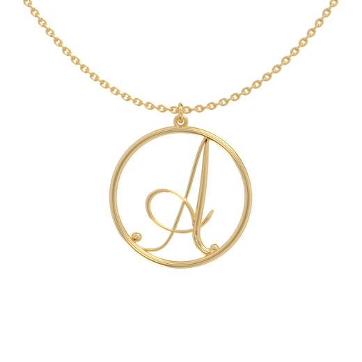 Letter In A Circle Necklace A-Z