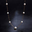 18K Gold Chain Genuine Round Cultured Freshwater Pearl Necklace - ZULRE