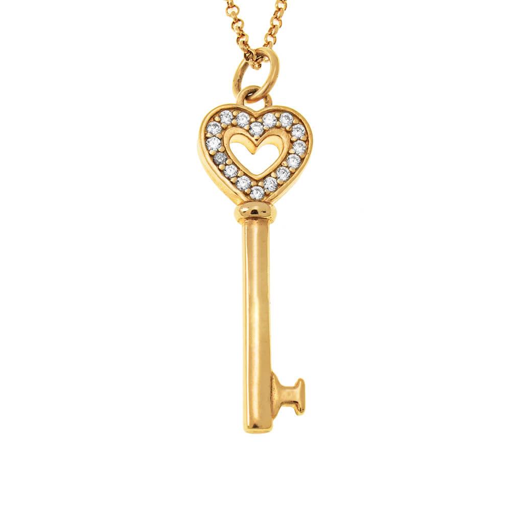 Heart And Key Necklace