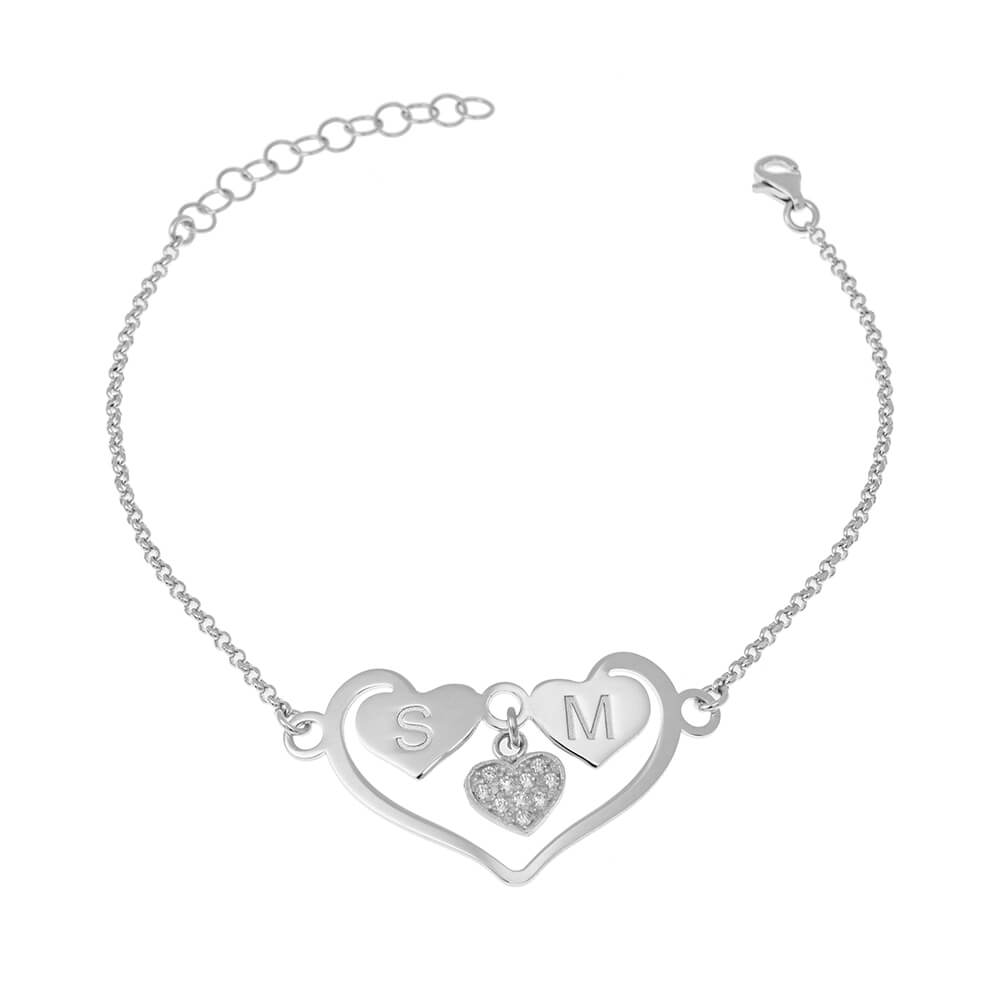 Heart Bracelet With Initials