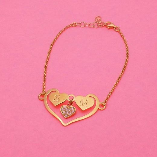 Heart Bracelet With Initials