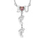 I Love You Heart Birthstone Necklace With Feet
