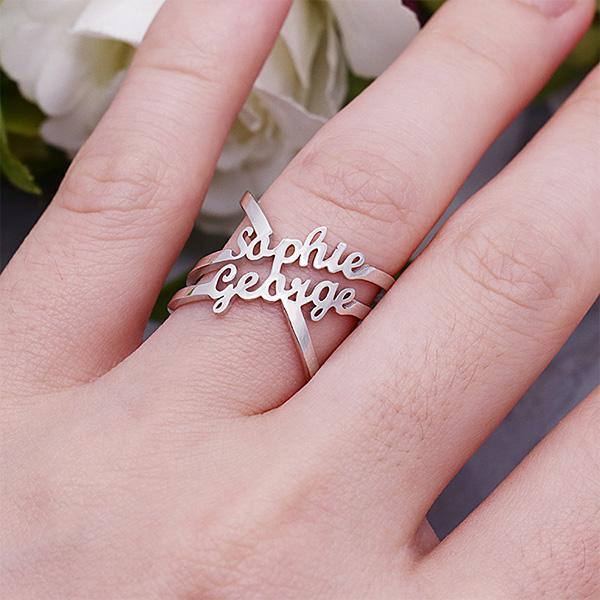 Personalized 1-6 style Infinity Name Ring