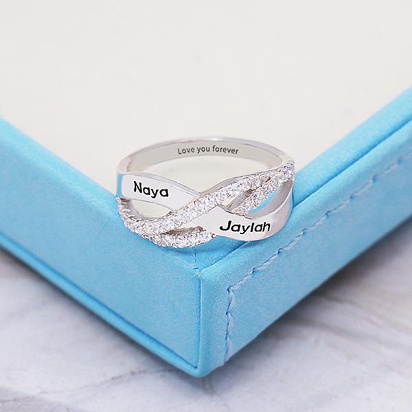 Personalized Twisted Name Ring