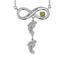 Infinity Necklace With Birthstone And Feet