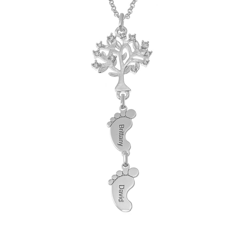 Inlay Tree Of Life Necklace With Feet