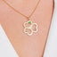 Intertwined 3 Hearts Name Necklace With Birthstones