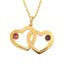 Intertwined 2 Hearts Name Necklace With Birthstones