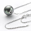 Genuine Black Tahitian South Sea Cultured Pearl Infinity Pendant Necklace