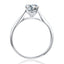 Classic Round Moissanite Diamond Solitaire Ring