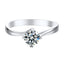 Twisted Round Moissanite Diamond Solitaire Ring
