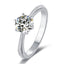 Classic Round Cut Moissanite Diamond Commitment Solitaire Rings