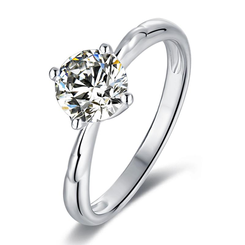 Classic Round Cut Moissanite Diamond Windmill Solitaire Rings