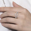 Round Cut 1.5mm Moissanite Diamond Half Eternity Ring