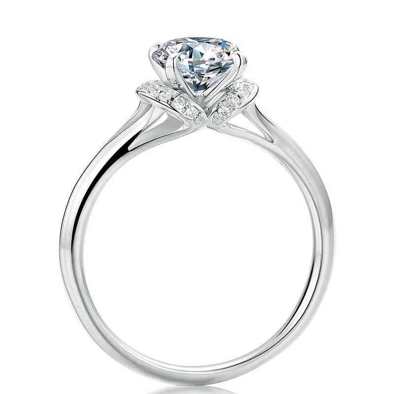 Classic Round Cut Moissanite Diamond Beloved Solitaire Rings